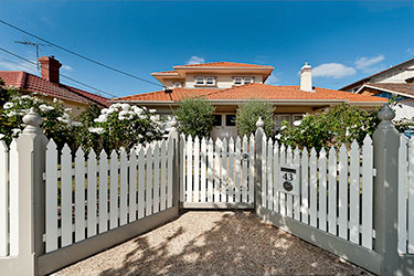 Picket fence gate